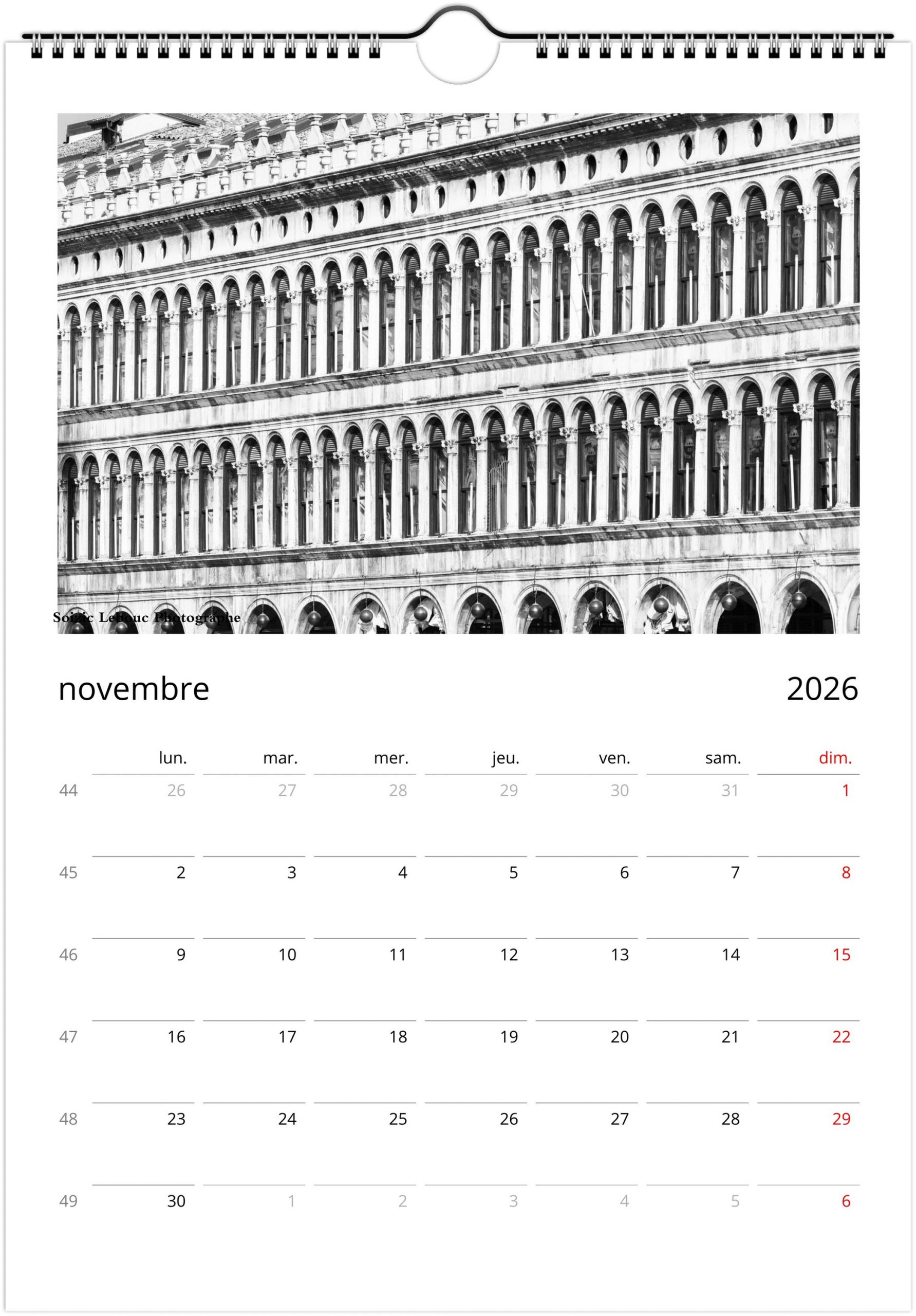 Venise en noir et blanc 2026 – Image 13