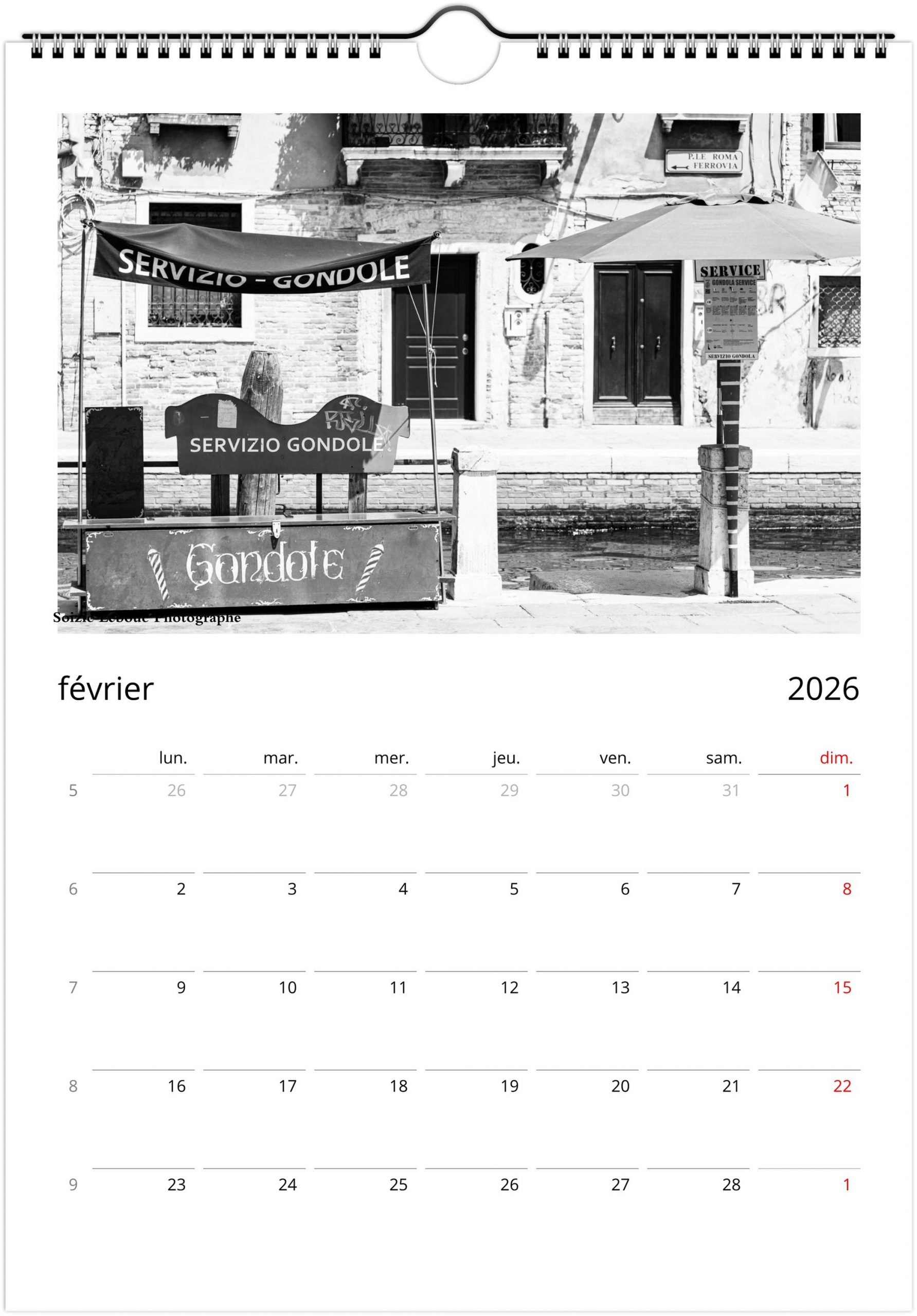 Venise en noir et blanc 2026 – Image 4