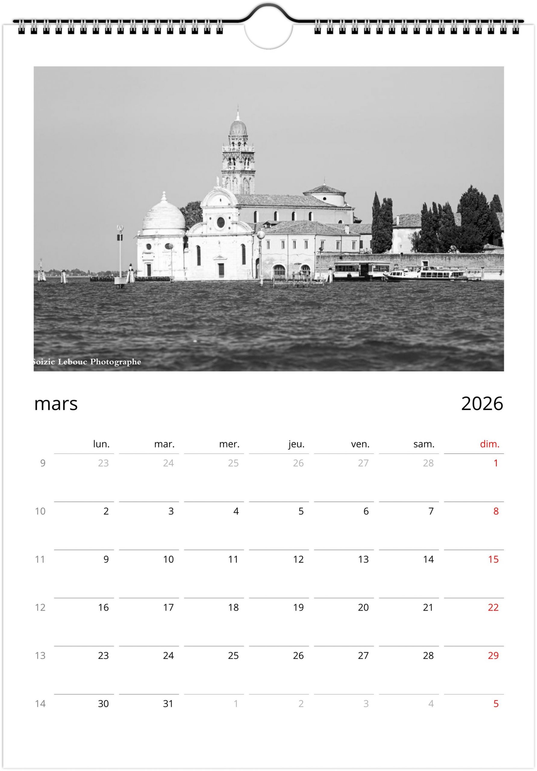 Venise en noir et blanc 2026 – Image 5